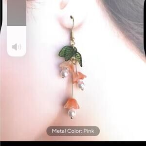 Floral Pearl Drop Earrings